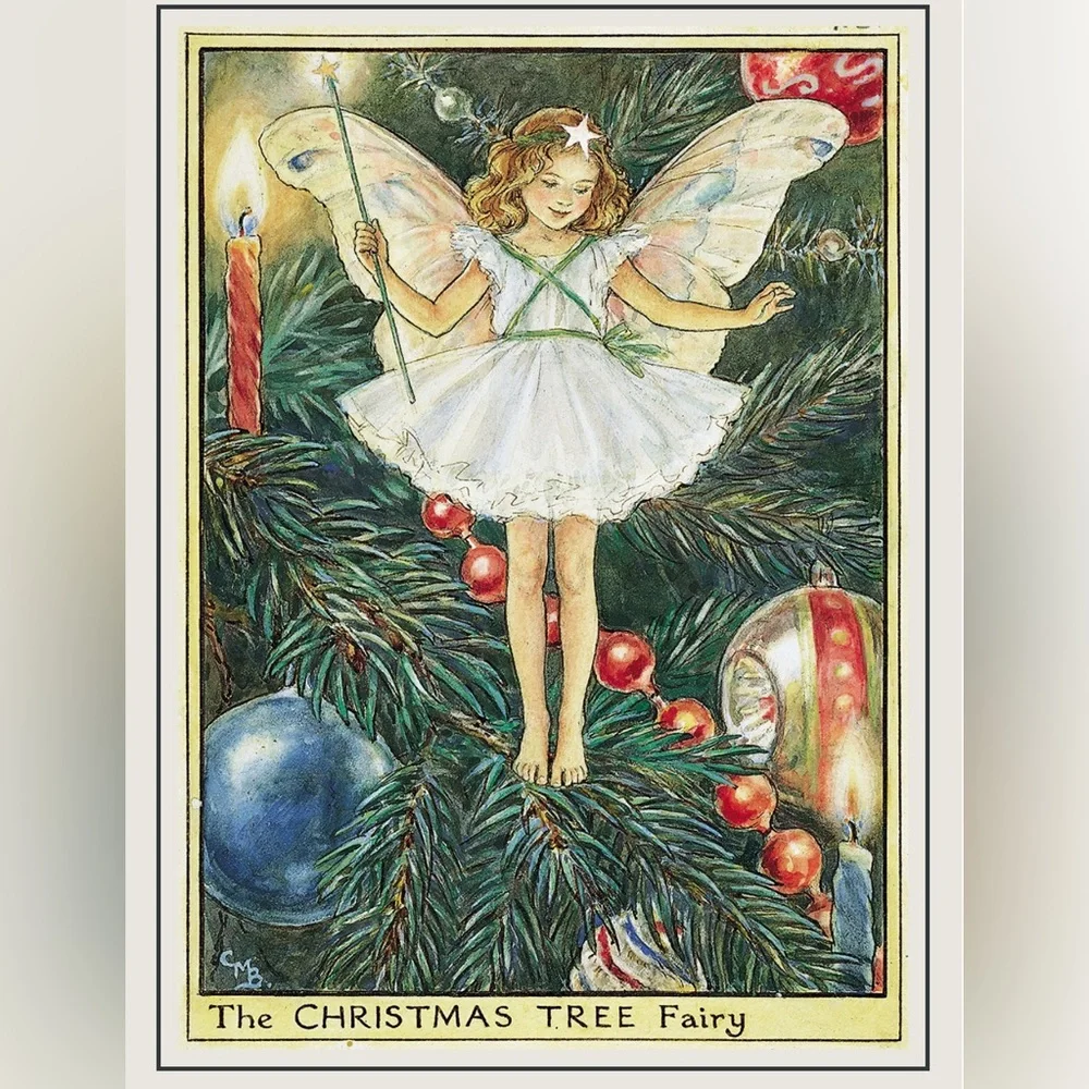Kip & Co Flower Fairies Christmas Angel Heirloom Linen Pinafore Dress - Picture 13 of 13